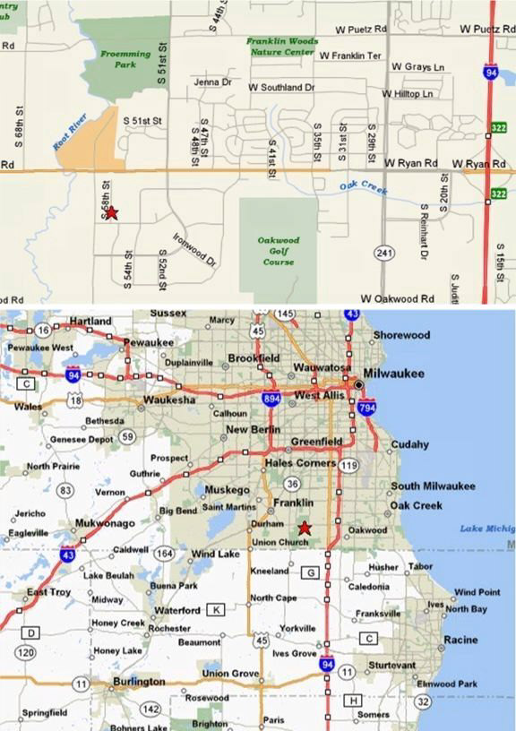Diesel and fuel injector parts and service in Franklin Wisconsin location map